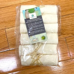 NWT Organic Bamboo Baby Washcloths - set of 6
